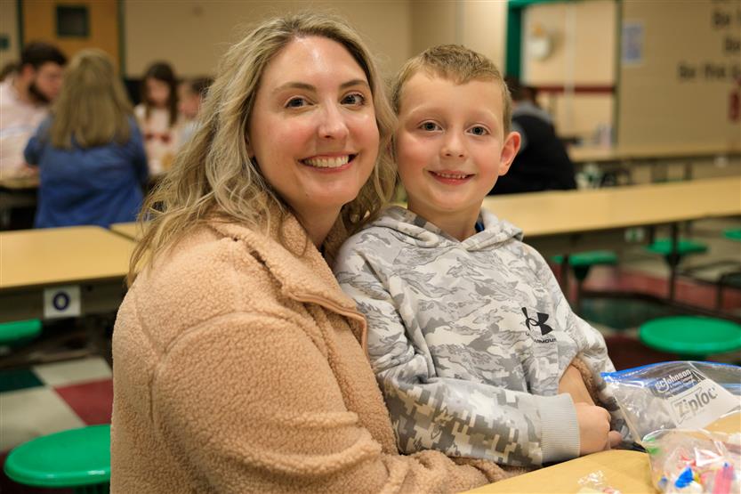 Families enjoying holiday activities